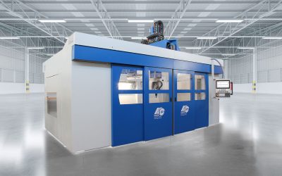 CNC Fräsmaschine Universal mit geschlossenen Toren in einer Werkshalle – HG GRIMME Systech