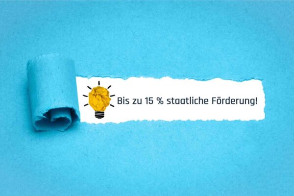 Hinweis auf staatliche Förderung von bis zu 15 % für CNC-Maschinen von HG GRIMME SysTech